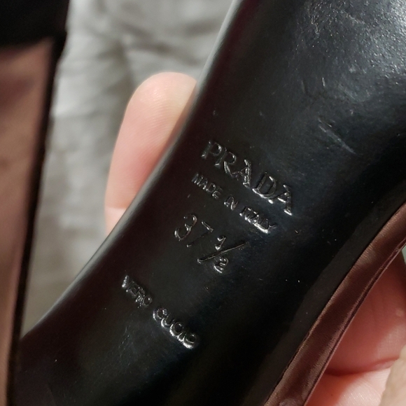 Prada silver studded bling heeled slingback sandal - Picture 5 of 8